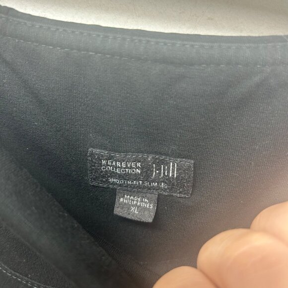 J.Jill Wearever Collection Black Smooth-Fit Slim Leg pull on Pants Rayon/Spandex - Picture 2 of 10